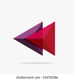 Blank triangle layout business template, infographic background