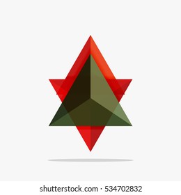 Blank triangle layout business template, infographic background