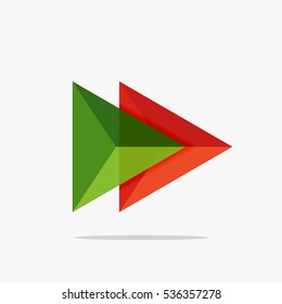Blank triangle layout business template, infographic background