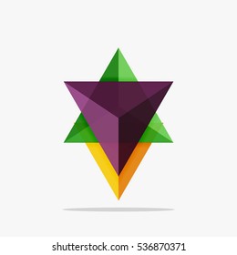 Plantilla de negocio de diseño triangular en blanco, fondo infográfico