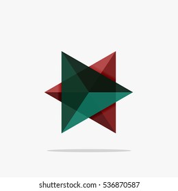 Blank triangle layout business template, infographic background