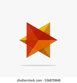 Blank triangle layout business template, infographic background