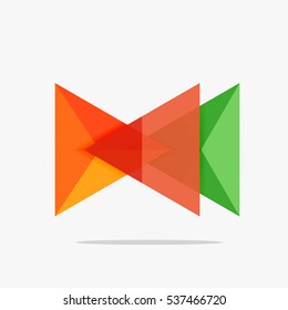Blank triangle layout business template, infographic background