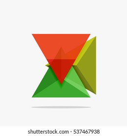 Blank triangle layout business template, infographic background