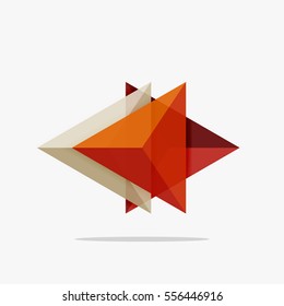 Blank triangle layout business template, infographic background
