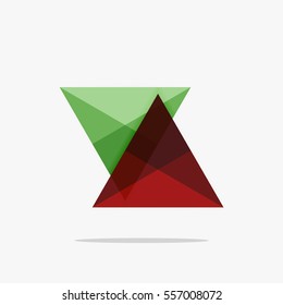 Blank triangle layout business template, infographic background