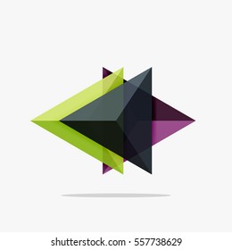 Blank triangle layout business template, infographic background