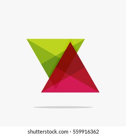 Blank triangle layout business template, infographic background