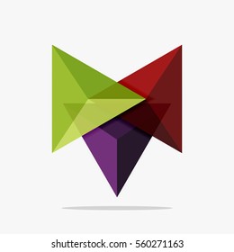 Blank triangle layout business template, infographic background