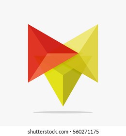 Blank triangle layout business template, infographic background