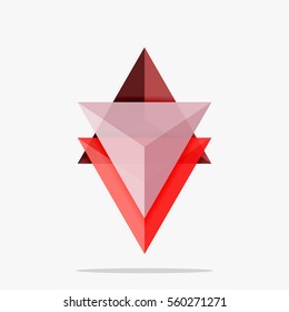 Blank triangle layout business template, infographic background