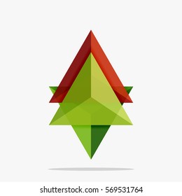 Blank triangle layout business template, infographic background