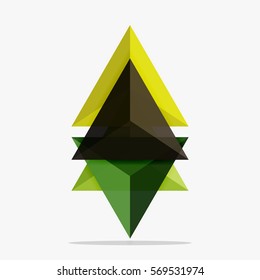 Blank triangle layout business template, infographic background