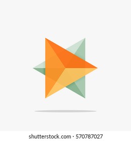 Blank triangle layout business template, infographic background