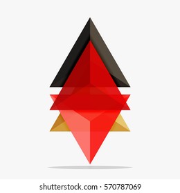 Plantilla de negocio de diseño triangular en blanco, fondo infográfico