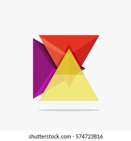 Blank triangle layout business template, infographic background