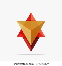 Plantilla de negocio de diseño triangular en blanco, fondo infográfico
