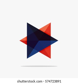 Plantilla de negocio de diseño triangular en blanco, fondo infográfico