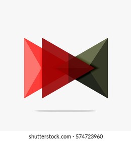 Blank triangle layout business template, infographic background