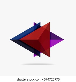 Blank triangle layout business template, infographic background