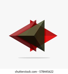 Blank triangle layout business template, infographic background