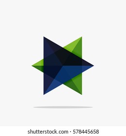 Blank triangle layout business template, infographic background