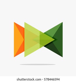 Blank triangle layout business template, infographic background