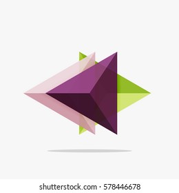 Blank triangle layout business template, infographic background