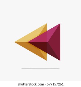 Blank triangle layout business template, infographic background