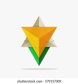 Plantilla de negocio de diseño triangular en blanco, fondo infográfico