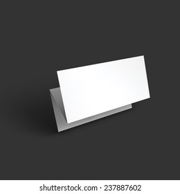 Blank trifold paper brochure mockup. Object for design and branding. Vector Illustration EPS10.