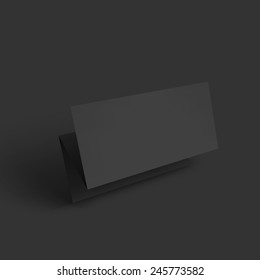 Blank trifold paper brochure mockup. Vector Illustration EPS10