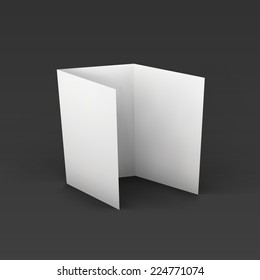 Blank trifold paper brochure.  Vector illustration EPS10.