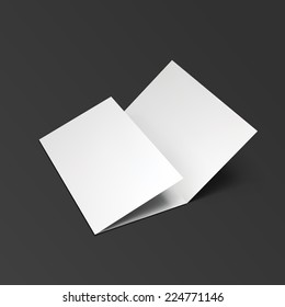 Blank trifold paper brochure.  Vector illustration EPS10.