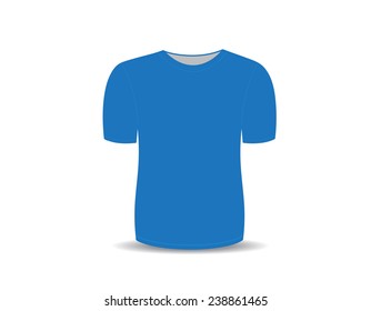 Blank t-shirt blue template for men