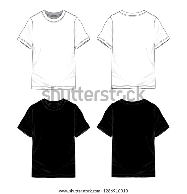 Blank Tshirt Crewneck Stock Vector (Royalty Free) 1286910010