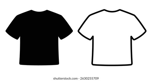 Blank T-Shirt Design Illustration for Printing or Branding. Tshirt icon vector symbol 