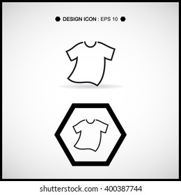 Blank T-shirt Icon Symbol great for any use. Vector EPS10.