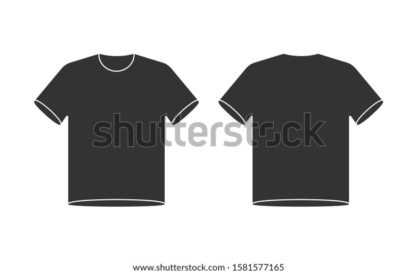 Download Blank Tshirt Mockup Front Back View Stock Vector Royalty Free 1581577165