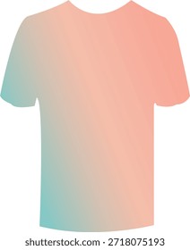 Maqueta de camiseta en blanco con color degradado suave.