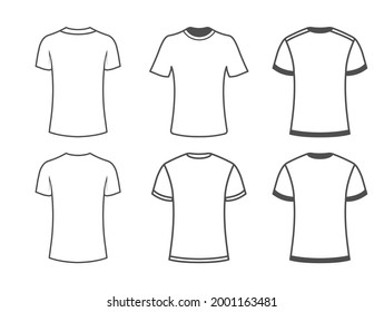 Blank T-shirt outline Templates, Blank t-shirts icon