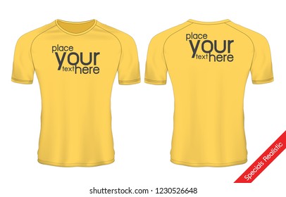 blank t-shirt sport design template,sport wear protection equipment vector illustration.layout football sport t-shirt design. Template front, back view. Soccer jersey mockup for football.