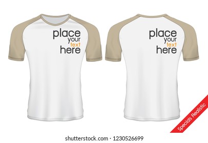 blank t-shirt sport design template,sport wear protection equipment vector illustration.layout football sport t-shirt design. Template front, back view. Soccer jersey mockup for football.