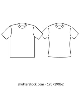 Blank t-shirt template. 