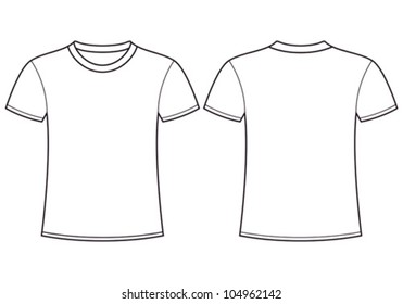 Blank t-shirt template. Front and back - Shutterstock ID 104962142