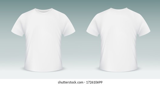 Blank t-shirt template. Front and back side