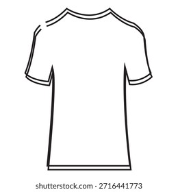 Leere T-Shirt-Vorlage. Vorder- und Rückseite