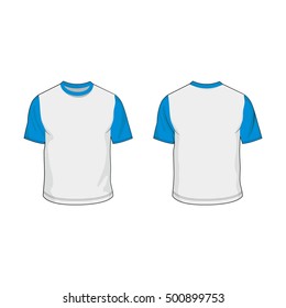 Blank Tshirt Template Front Back Stock Vector (Royalty Free) 500899753 ...