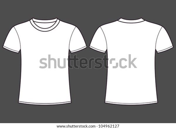 Download Blank Tshirt Template Front Back Stock Vector (Royalty ...