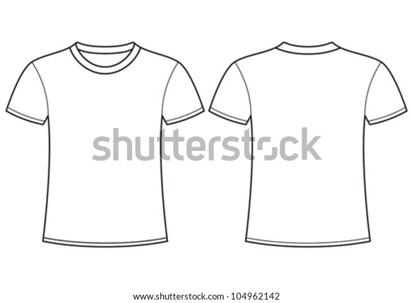Blank Tshirt Template Front Back Stock Vector (Royalty Free) 104962142